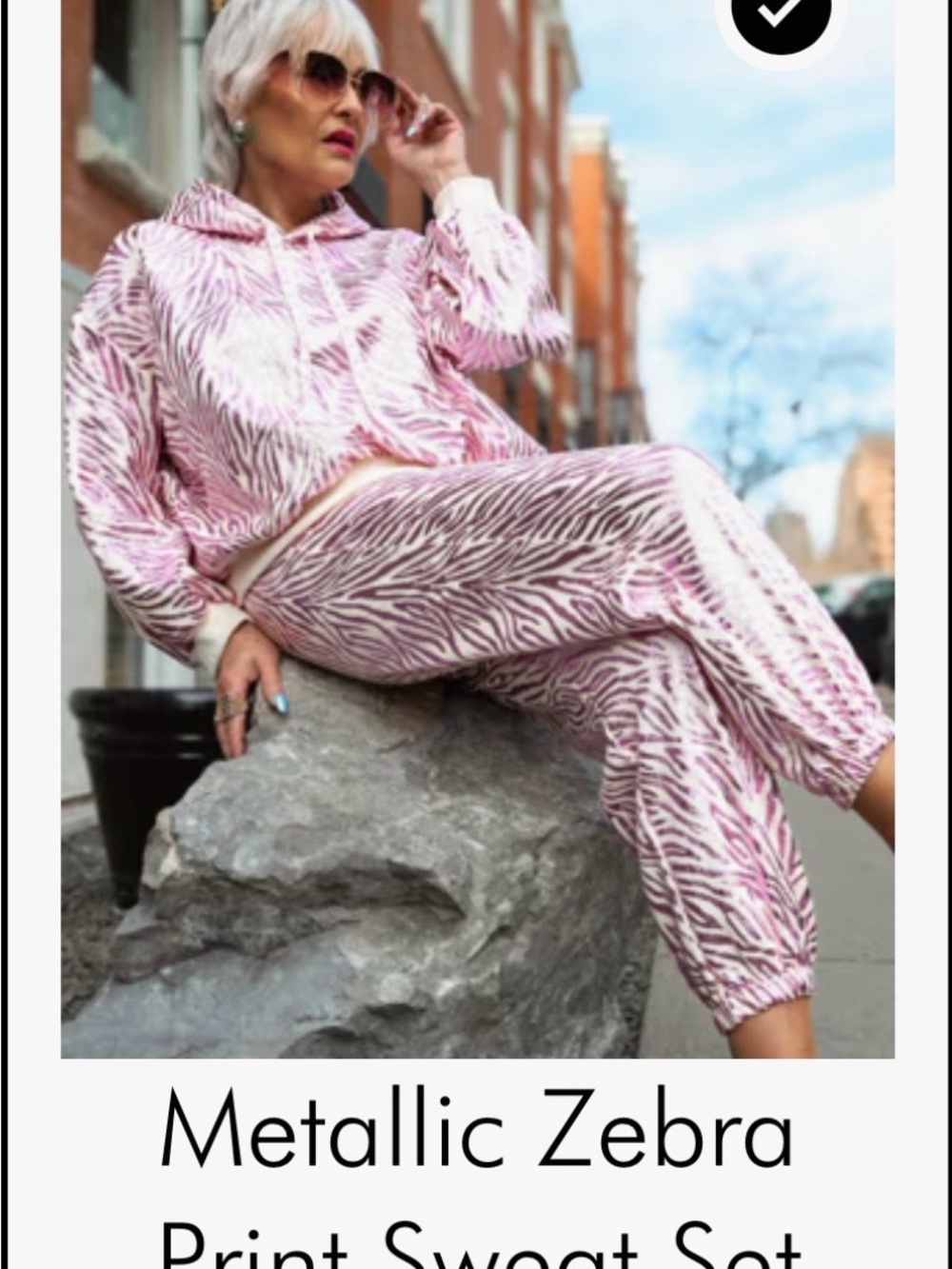 Metallic Pink Zebra Print Jogger Pants - Women's Pink Track Pants